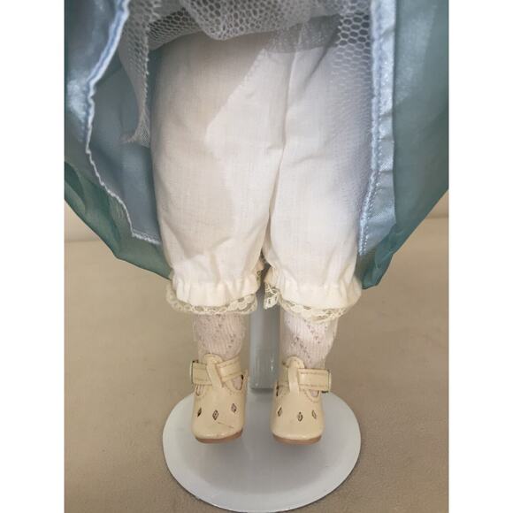 Collectors Choice Doll by Dan Dee Porcelain Blonde Doll Blue Dress Blue Eyes main image 2